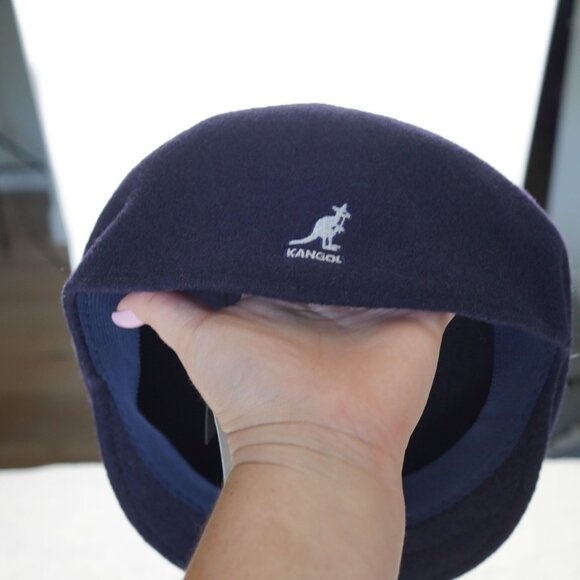 NWT Kangol Wool 504 Flat Cap in Navy Blue Size L - Picture 4 of 9
